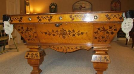 Restored antique W.H. Griffith Ivy billiards table