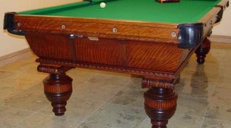Cambridge billiards table, post restoration