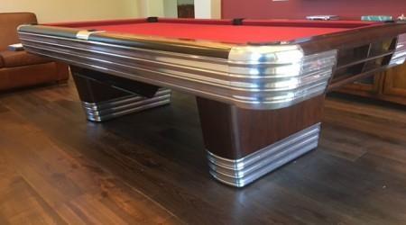Professional restoration: Finished Centennial pool table