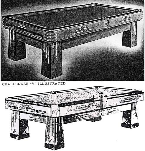 The Challenger - original brunswick pool table