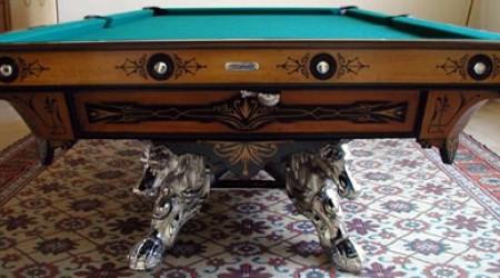 The Champion, original  Brunswick billiards table restored