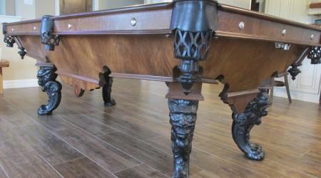 Professional restoration: The Charles Schulenburg II billiards table