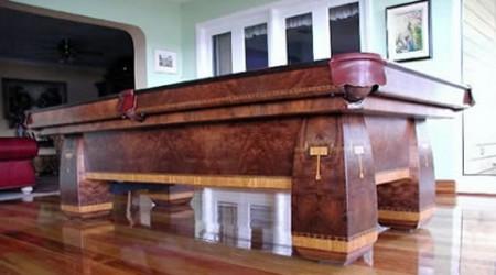 Brunswick's Conqueror billiard table, restored