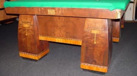 Fully restored Brunswick Conqueror, antqiue pool table