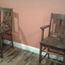 Two Arts/Crafts antique observation chairs