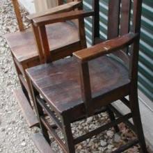 Arts/Crafts Observation Chairs - Restored Antique Billiard Accessory