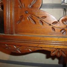 Floral carvings on Brunswick & Co Cue Rack (Antique)