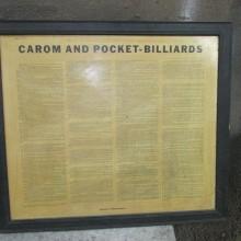 Antique Brunswick Rules of the Game framed printing