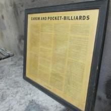 Wooden frame antique Brunswick Rules of the Game