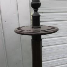 Top of Antique Rosewood Free Standing Cue Rack