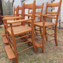 Antique observation chairs (maple) for billiards