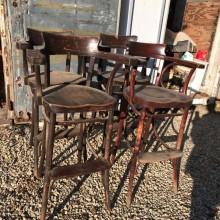 Ready for restoration: 4 antique Bentwood Billiard Chairs