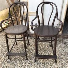 Antique Short Bentwood Billiard Chairs, for sale