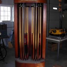 For sale: Antique Double Spindle Rotating Cue Rack