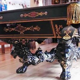 Fully restored antique Monarch billiard table