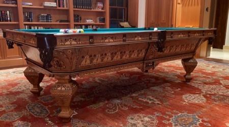 After restoration: Exposition Novelty billiards table