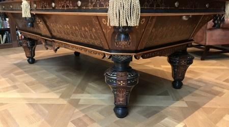 Restored Exposition Novelty billiards table for sale