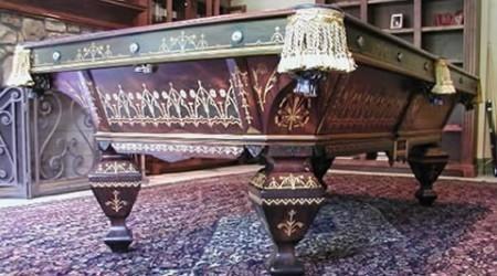 Restored Brunswick Exposition Novelty billiards table