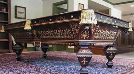 Restored Brunswick Exposition Novelty billiards table