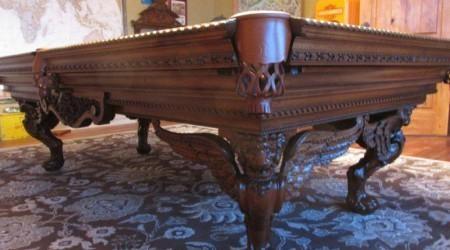 Restored antique F. Gerderes antique billiards table
