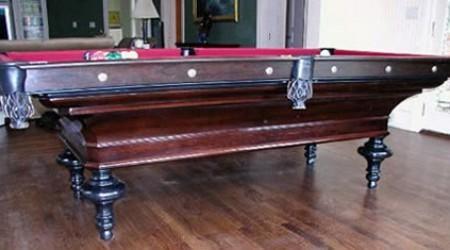 G. Caro billiards table, prior to restoration