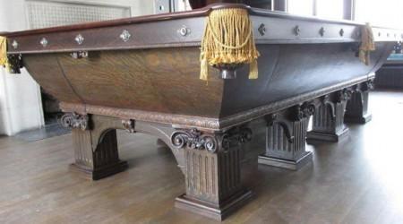 Goodman-Leavitt-Yatter antique restored billiards table