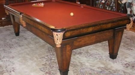 The Grand, restored antique billiard table