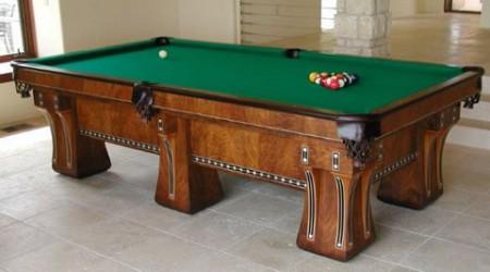 The Hudson, restored antique billiards table