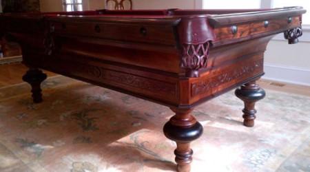 Fully restored pool table, the H. Van Damme