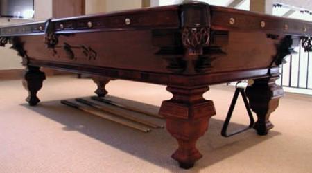 Spoon Carved H.W. Collender antique table, restored