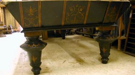The J. Magann, antique pool table before restoration