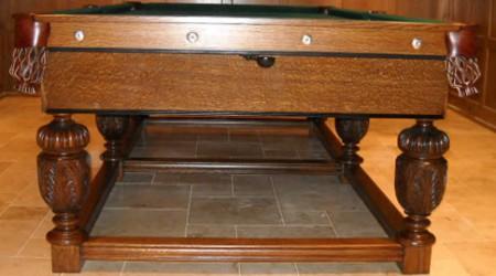 J.E. Came Elizabethan, antique pool table restored