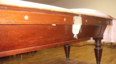 Billiards table, J.E. Came Harvest prior to restoration