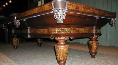 Restored Jacob Strahle Antique billiards table