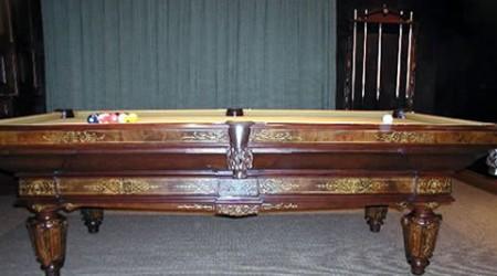 Restored Jacob Strahle Antique billiards table