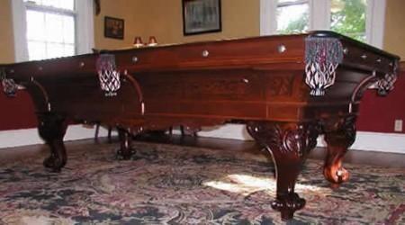 August Jungblut, restored antique pool table