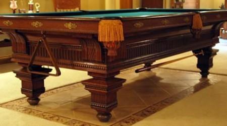 The Jewel, antique restored pool table