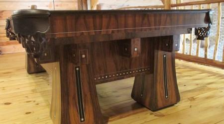 Restored antique Kling billiards table
