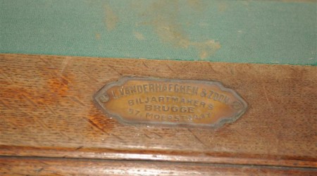 L. Vanderhaeghen Zoon pool table before restoration