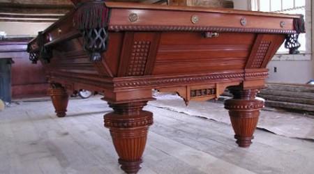 August Jungblut Union League billiards table, fully restored