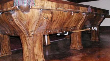 The Marquette, a fully-restored antique billiards table
