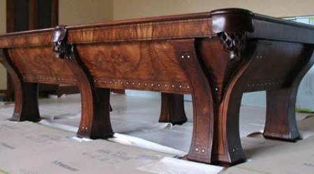 Beautifully restored antique Marquette pool table