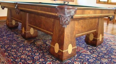 Brunswick's Medalist, a restored antique billiards table