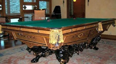 Fully restored antique Brunswick pool table - The Monarch