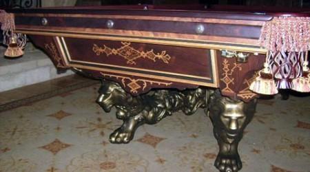 The Monarch, a restored antique pool table