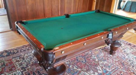 Brunswick's antique Narragansett pool table