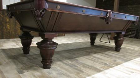 Antique restoration project: Brunswick Narragansett billiards table