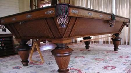 Restored antique Narragansett pool table