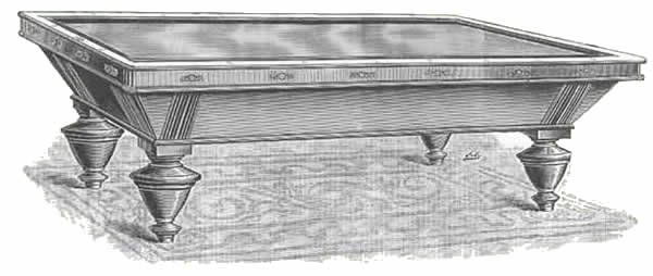 Original catalog image of Brunswick's Narragansett pool table