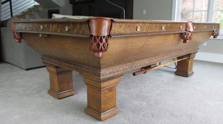 Stunning restoration of Newport billiards table